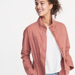 Old Navy Canvas Utility Jacket Rose Pink - Medium
